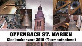 Offenbach, St. Marien, Glockenkonzert am 25.12.2018 (Turmaufnahme)