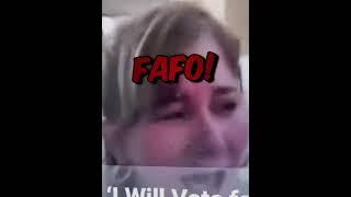 She thought she was “owning the Libs”! #viralvideo #trumpfunny #liberal #trumpfunny