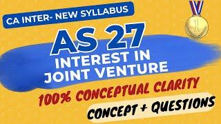 AS 27 in ENGLISH - Interest in Joint Venture- Part 2 QUESTIONS - CA Inter New Syllabus