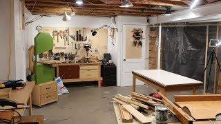 Setting up the basement workshop