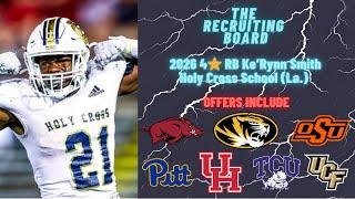 The Recruiting Board #16: 2026 4 ⭐️ RB Ke'Rynn Smith, Holy Cross School (La.)