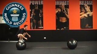 Longest Jump Between 2 Swiss Balls - Video of the Week 5th September - Guinness World Records