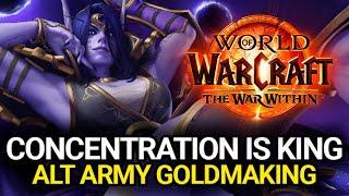 PASSIVE EASY GOLDMAKING! Alt Army Concentration Builds - Enchanting & Tailoring | The War Within