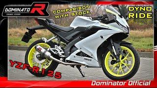 Yamaha YZF-R 125 2021 Dyno  Pure Sound  Dominator Full System HQ Sound  Exhaust Compilations