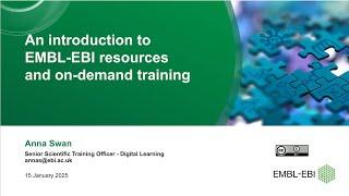 An introduction to EMBL EBI resources