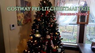 COSTWAY Pre- Lit Christmas Tree | Unboxing & Review | Beautiful & Affordable | Great Quality