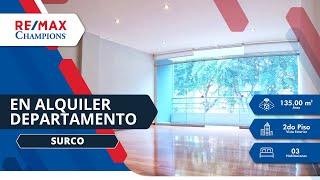 Departamento En Alquiler - Surco || RE/MAX Champions Perú
