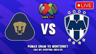 PUMAS VS MONTERREY EN VIVO LIGA MX CUARTOS DE FINAL IDA APERTURA 2024 | LIGA BBVA MX