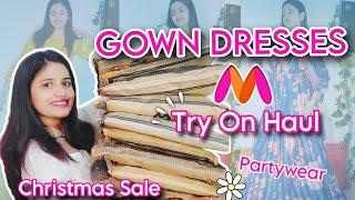 Myntra partywear gown maxi dress haul | partywear Maxi dress haul myntra | Myntra haul latest