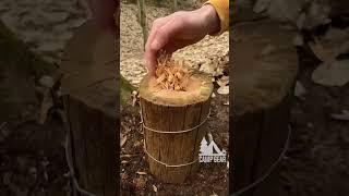 Swedish Torch - Credits: bokoch.craft #bushcraft #survival #camping #outdoor