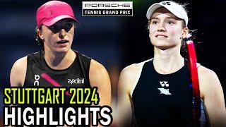 Iga Swiatek vs Elena Rybakina Semi Final Highlights | WTA Stuttgart 2024