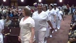 Marching in Graduating from nursing school