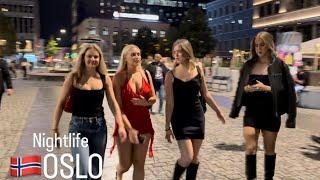 OSLO  NIGHTLIFE 4K Girls After Midnight NORGE. HDR