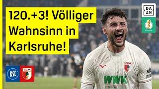 Last-Minute Pokal-Drama: Karlsruher SC - FC Augsburg | DFB Pokal | DAZN Highlights