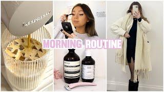 WINTER MORNING ROUTINE - A slow morning ️ Makeup, Outfit, Hair & food  | Naomi Victoria AD