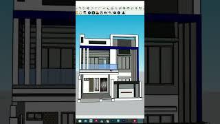 SketchUp To Lumion Render House design Elevation shorts #3ddesign #home #3delevation #housedesign