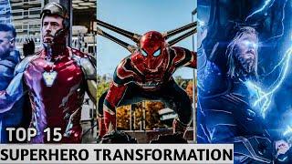 TOP 15 SUPERHERO TRANSFORMATION - COOLEST TRANSFORMATION EVER  | IRONGERS EDIT