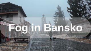 Fog in Bansko | A nice walk along the Glazne River and downtown