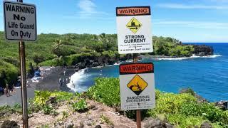 Road to Hana .. Black sand Beach