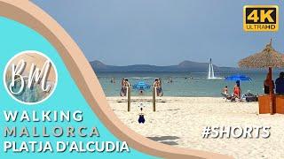 Platja D’Alcudia - Walking the Balearic Islands - Mallorca (Majorca) - July 2021 [4K] #shorts