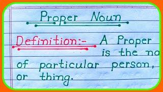 What is Proper Noun in English | Definition Of Proper Noun | Proper Noun की परिभाषा ||