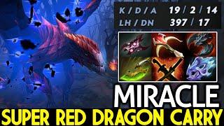 MIRACLE [Dragon Knight] Super Red Dragon with Full Physical Build Dota 2