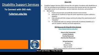 About Disability Support Services - CSUF