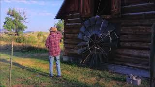 Mission: Windmill Rotor Relocate (to front of barn so it looks like it has a propellor) #1 of 2