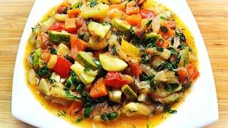 Как приготовить идеальное ОВОЩНОЕ РАГУ С КАБАЧКАМИ!? Вкусное рагу из свежих овощей.