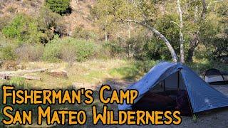 backpacking to Fisherman's Camp San Mateo Wilderness in the Cleveland National Forest