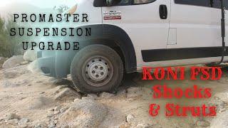 Promaster Suspension Upgrade: A Smooth Ride - Koni FSD Shock & Strut Review with Sumo Springs