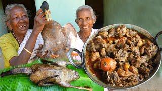 DUCK CURRY | Tribe village grandmothers cooking big Duck in their village style | Tribe food