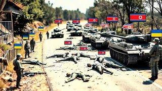 10 MINUTES AGO! North Korean Large Tank Convoy Ambushed by Ukrainian Elite Forces on the Border!