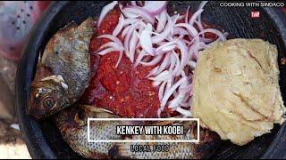 Ghanaian Boiled Fermented corn dough( Dokunu) with Salted Tilapia (Koobi) |African Local Food.