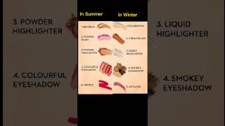 Step by step Makeup guide in summer and winter #makeup #shorts