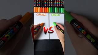 Drawing, But Orange VS Green… (#shorts)