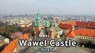 Wawel Royal Castle, Krakow, Poland by Drone (4K)