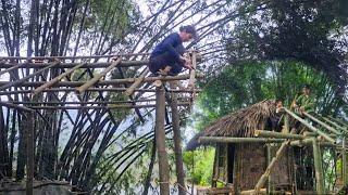 Full video: 90 days Single mother raises children, builds bamboo house, kitchen, farm, dining table