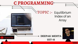 Equilibrium Index of an Array