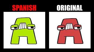 Reverse Spanish Lore vs Original Alphabet Lore (A-J) l All Alphabet Lore Meme Animation - TD Rainbow