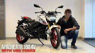 New Tvs Apache RTR 160 4V USD Forks  Better than Pulsar NS 160 ? 