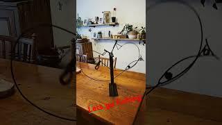 SWINGERS! Fabricated a stand for the  pendulum fisherman and a little spray paint works like magic