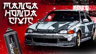 Honda Civic Initial D Style Spray Paint Job