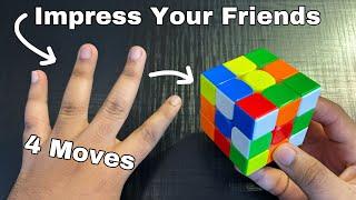 How To Solve Rubik's Cube With 4 Moves :