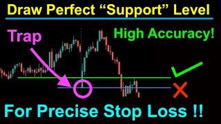 How to draw support and resistance with "High Accuracy" | Trading strategy |  Indicator | Trendline