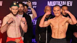 Tim Tszyu vs Bakhram Murtazaliev • Full Weigh In & Face Off Video