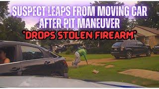 Boyfriend falls out of vehicle during PIT Maneuver - Drops stolen firearm and drugs #pursuit #police