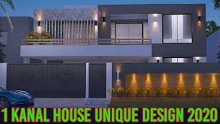 Unique Design of 1 Kanal 50'x90' House With 4 Bed Rooms and Front, Side and Back Lawn