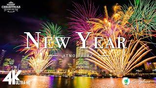 New Year atmosphere 4K - Beautiful New Year scenery with the best Christmas songs of all time