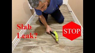 Slab leak repair without cutting into the slab, use PEX to fix